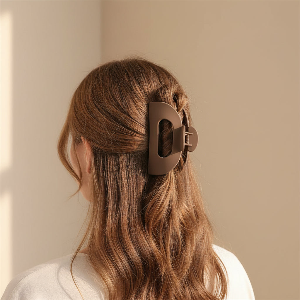 Pinza para el pelo de plástico, garra para cabello grueso, estilo elegante, gran sujeción, accesorio