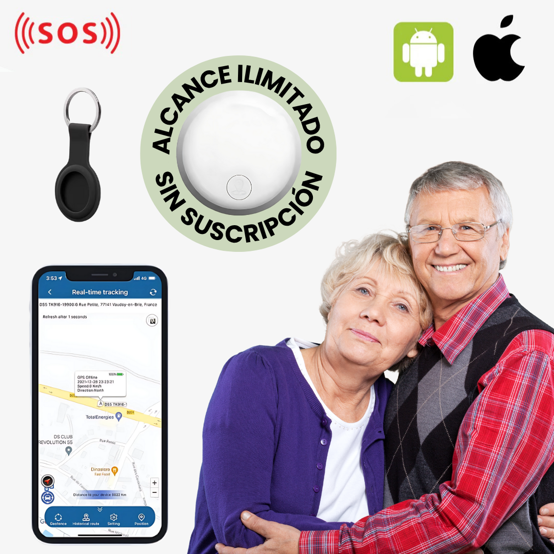 Rastreador GPS 3 en 1 DescuentosMax™ – Seguridad para Mayores sin Suscripción