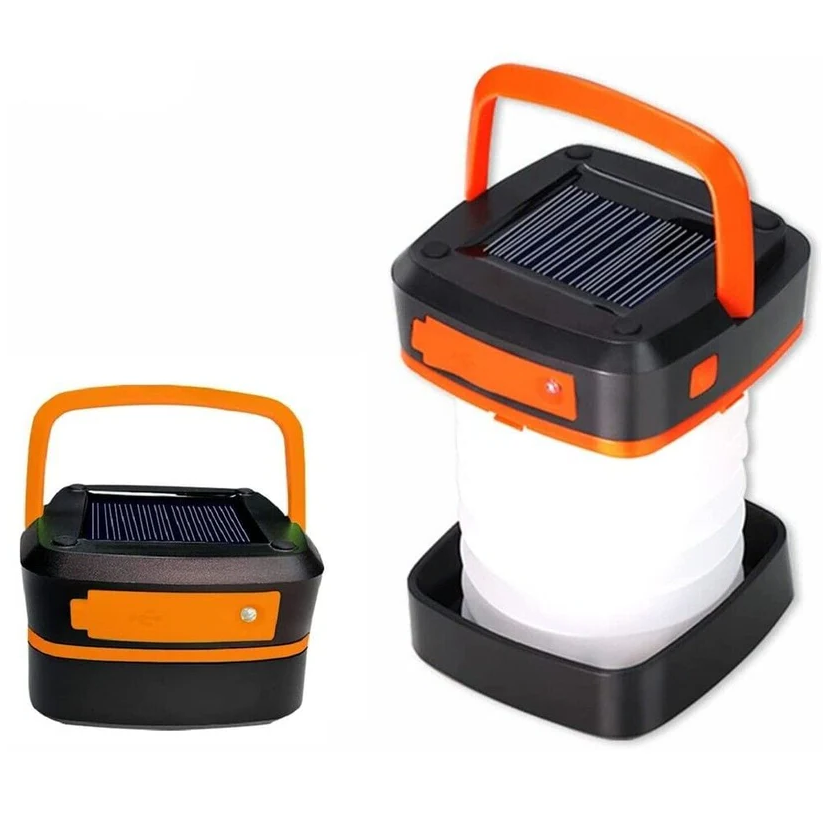 Linterna LED solar recargable | Luz portátil para camping y emergencia