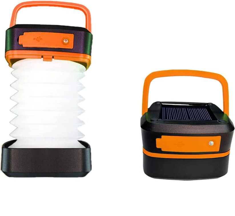 Linterna LED solar recargable | Luz portátil para camping y emergencia