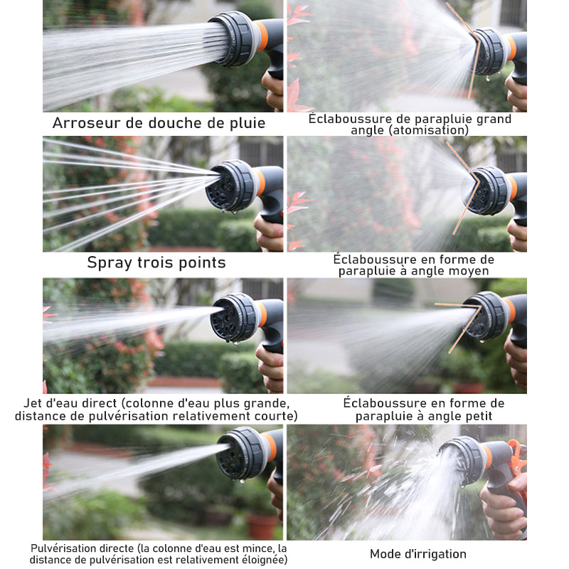 Boquilla de manguera de jardín ajustable | Pulverizador de alta presión