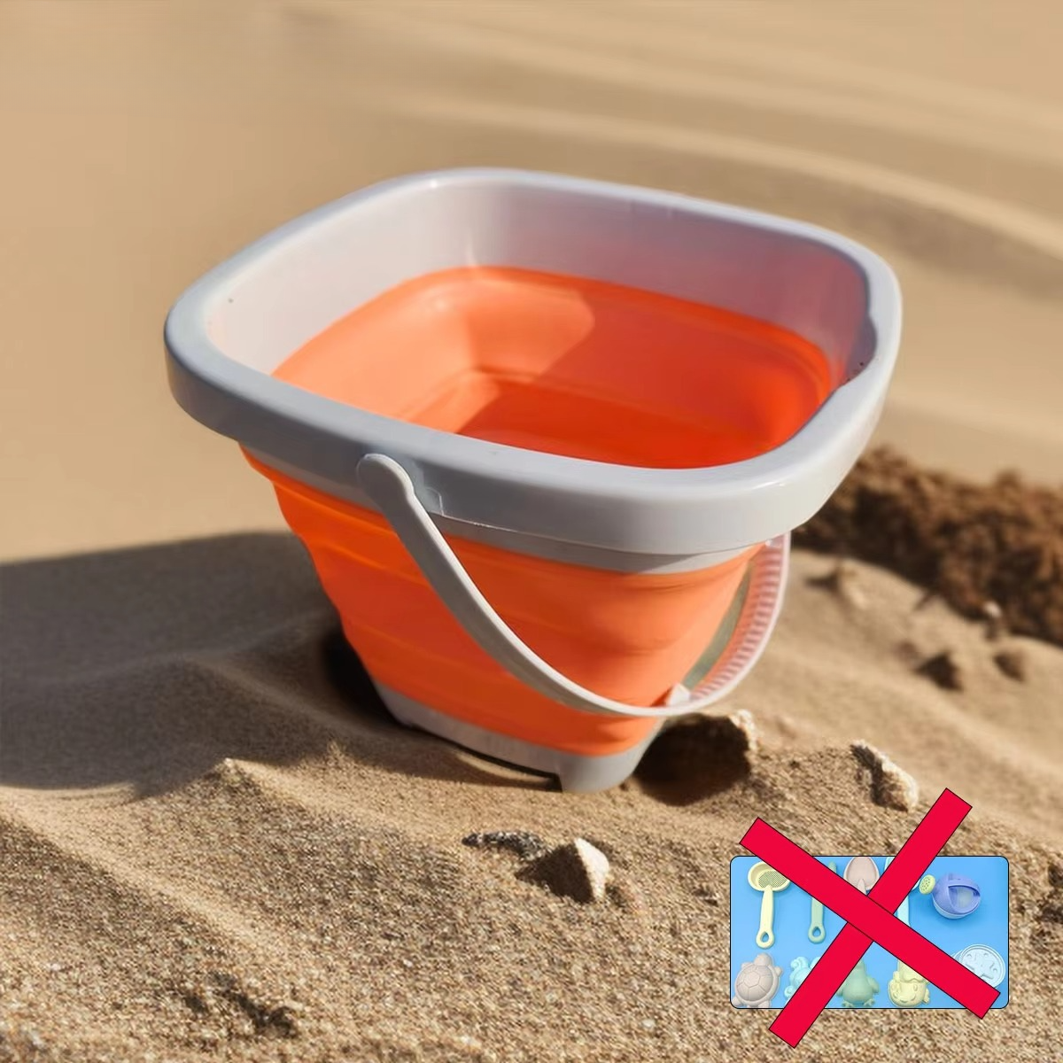 Kit de juego con arena y agua para niños | Set con accesorios plegables