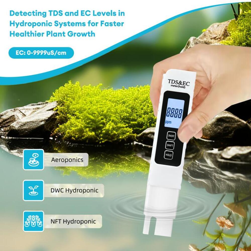 Medidor digital de TDS y EC para agua