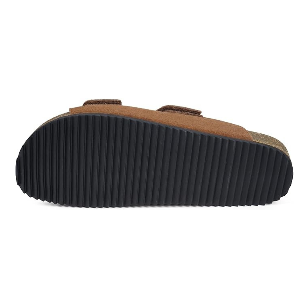 Sandalias Hombre StepEase | Ante Suave, Plantilla Ergonómica y Cierre de Velcro Ajustable – Color Marrón