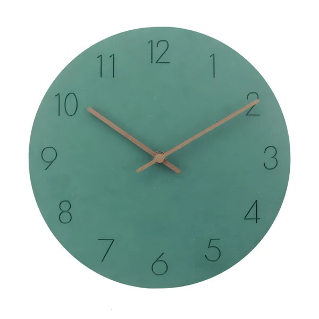 Nork - Reloj de pared minimalista de madera