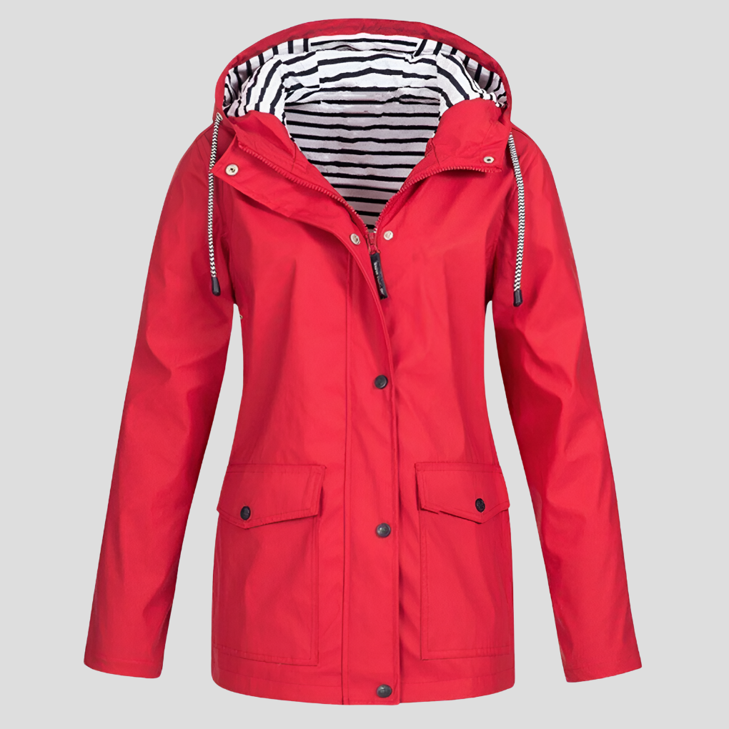 Chaqueta Impermeable y Cortaviento para Mujer con Capucha