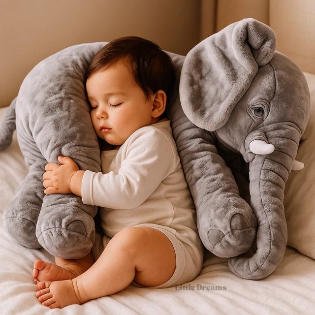 Almohada Elefante Suave | Ligera, Esponjosa e Ideal para la Siesta y el Juego de Bebés y Niños