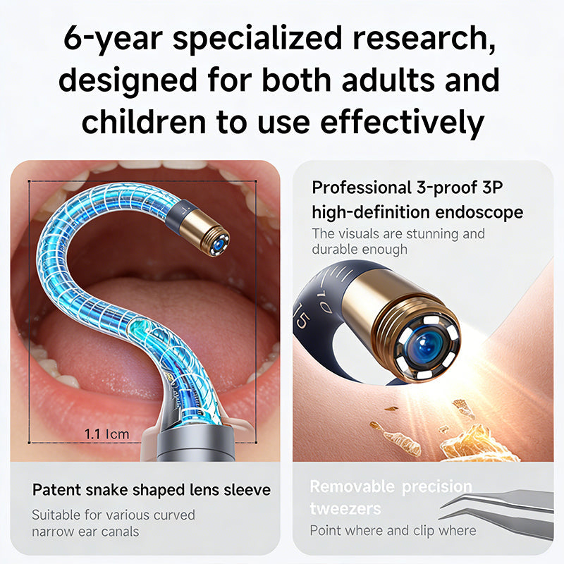 Herramienta para eliminar cerumen con cámara