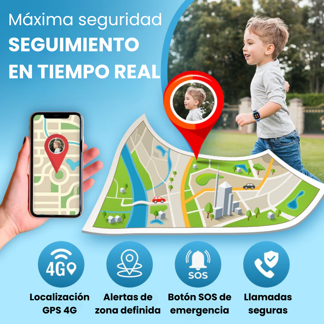 DescuentosMax™ – Reloj GPS Infantil 4G con Llamadas y Localización en Tiempo Real