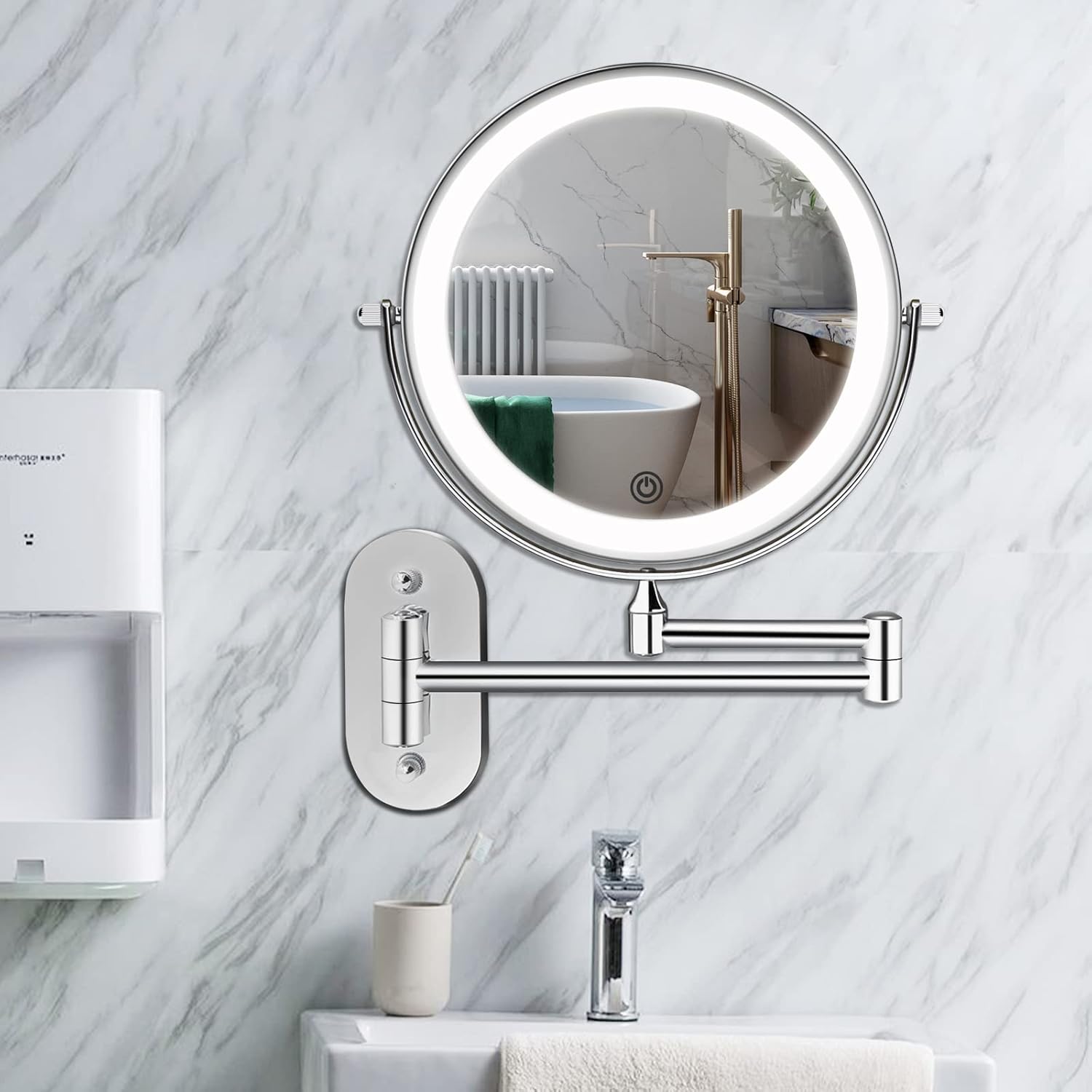 Espejo de Pared con Luz LED y Aumento