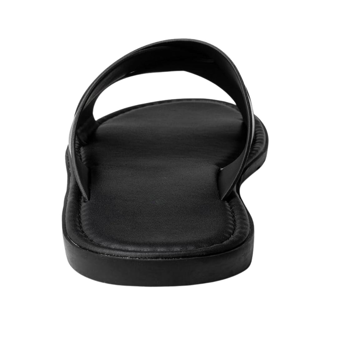 Sandalias Hombre Alpine Swiss Hugo | Cuero Vegano, Estilo Cruzado y Confort Diario – Color Black