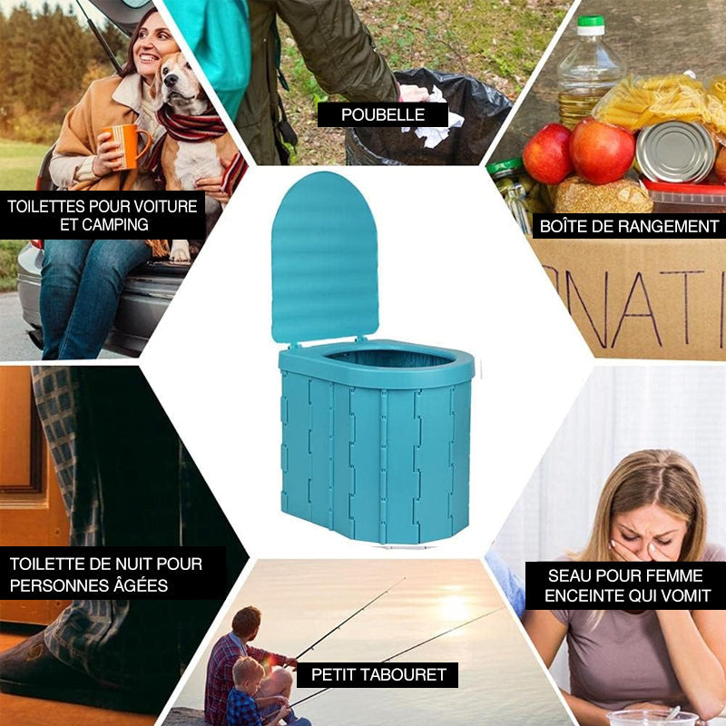 Inodoro portátil para camping | Solución higiénica para exteriores