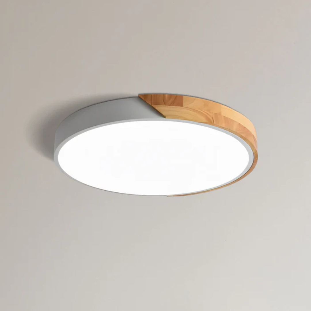 Delos - Lámpara de techo LED escandinava de madera