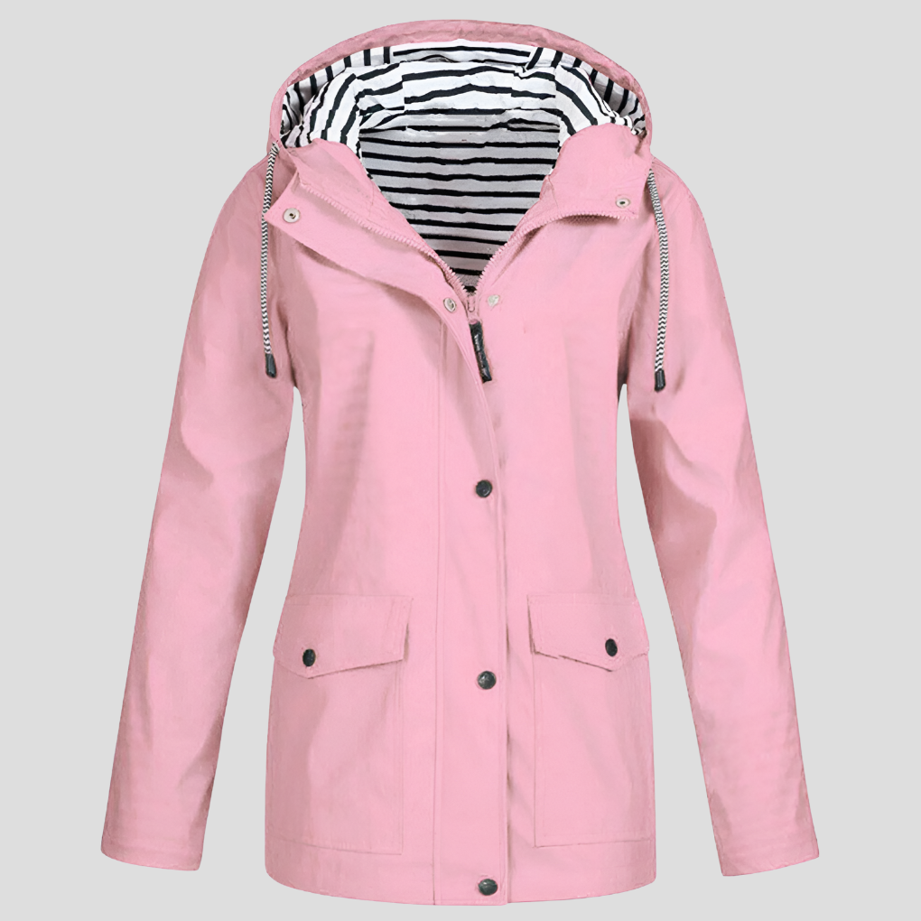 Chaqueta Impermeable y Cortaviento para Mujer con Capucha