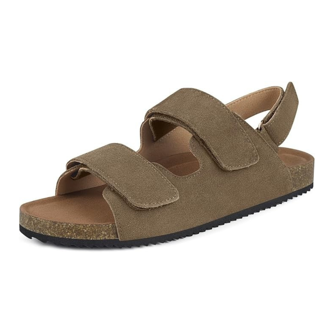 Sandalias Hombre UrbanWalk | Suela Antideslizante, Confort Diario y Cierre de Velcro – Color Verde Oliva
