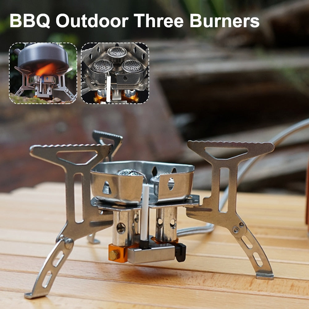 Estufa de gas portátil para camping | Cocina compacta para exterior