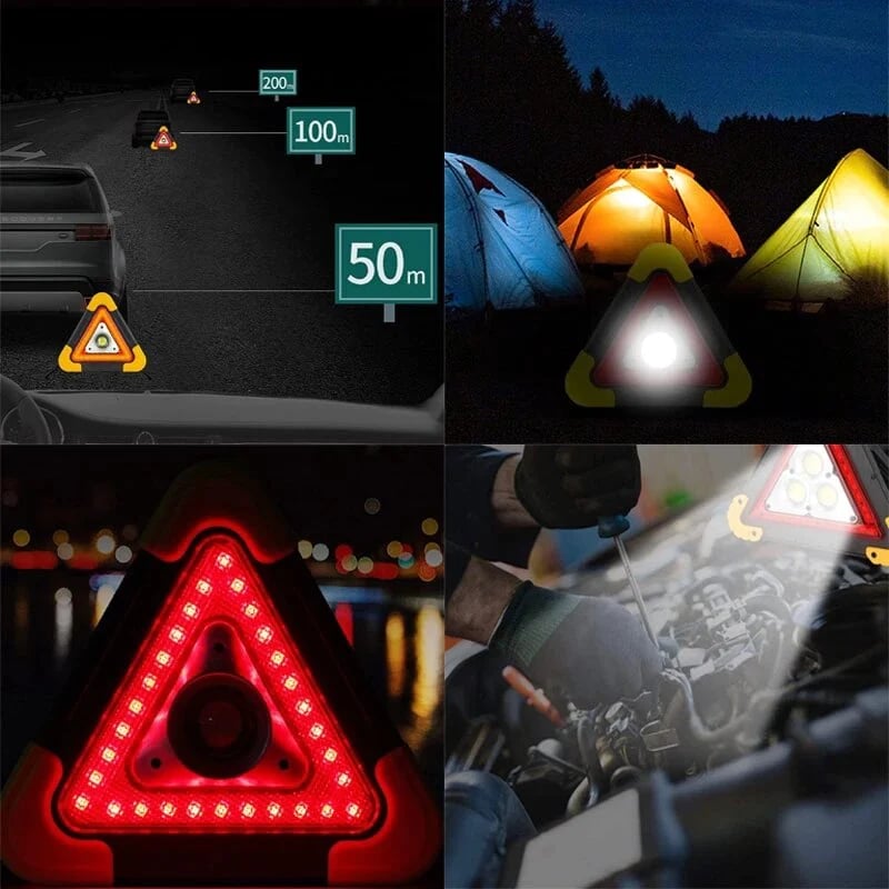 Dmax | Lámpara de seguridad solar triangular con LED de emergencia