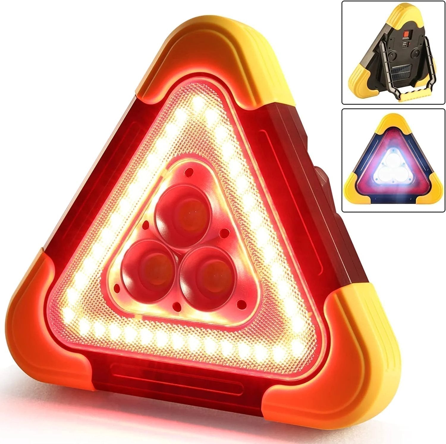 Dmax | Lámpara de seguridad solar triangular con LED de emergencia