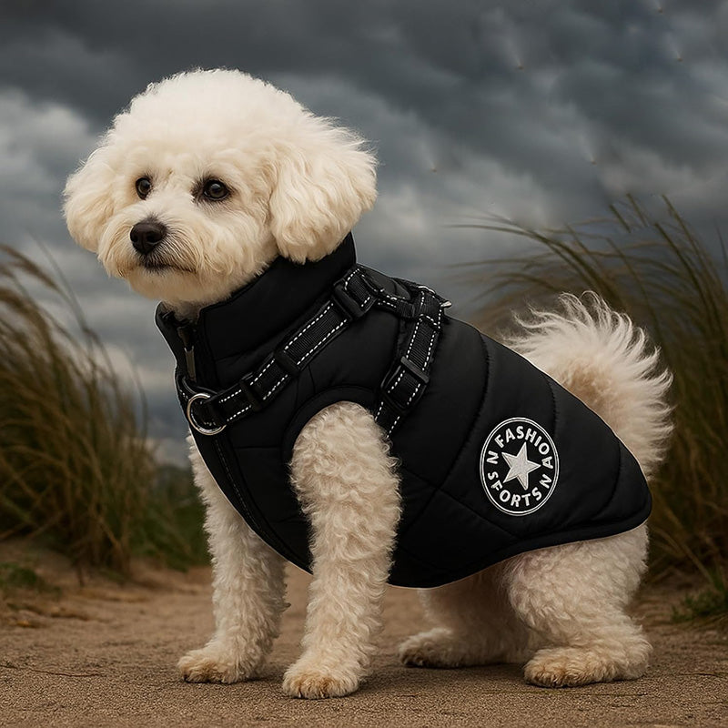 Chaqueta de Invierno para Perros – Abrigo 3 en 1 Impermeable, Cortaviento y con Arnés Integrado