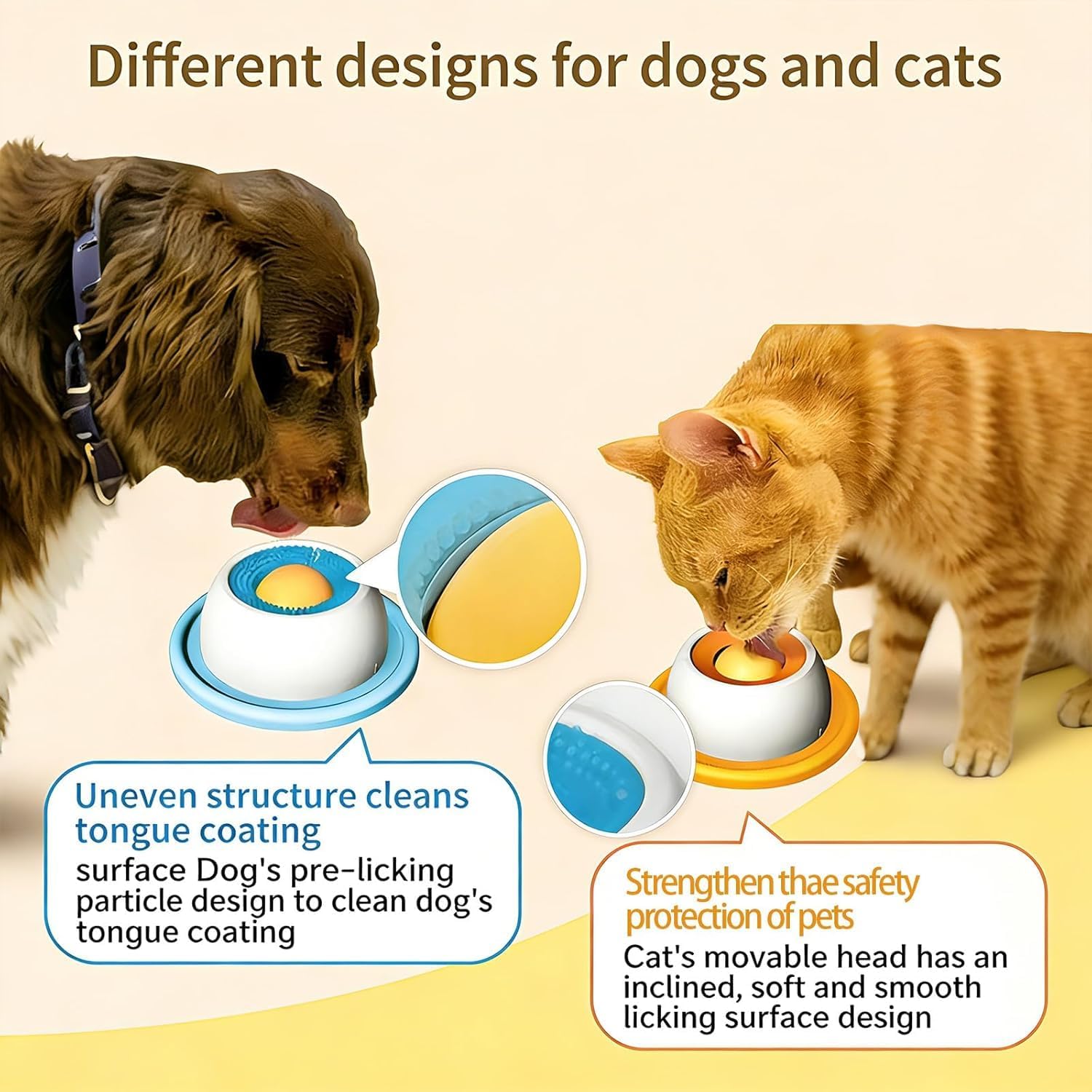 Tapete interactivo para lamido, alimentador lento y juguete de enriquecimiento para perros y gatos