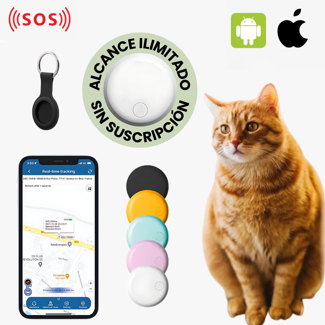 DescuentosMax™ | Rastreador GPS para Gato – ANDROID / iOS