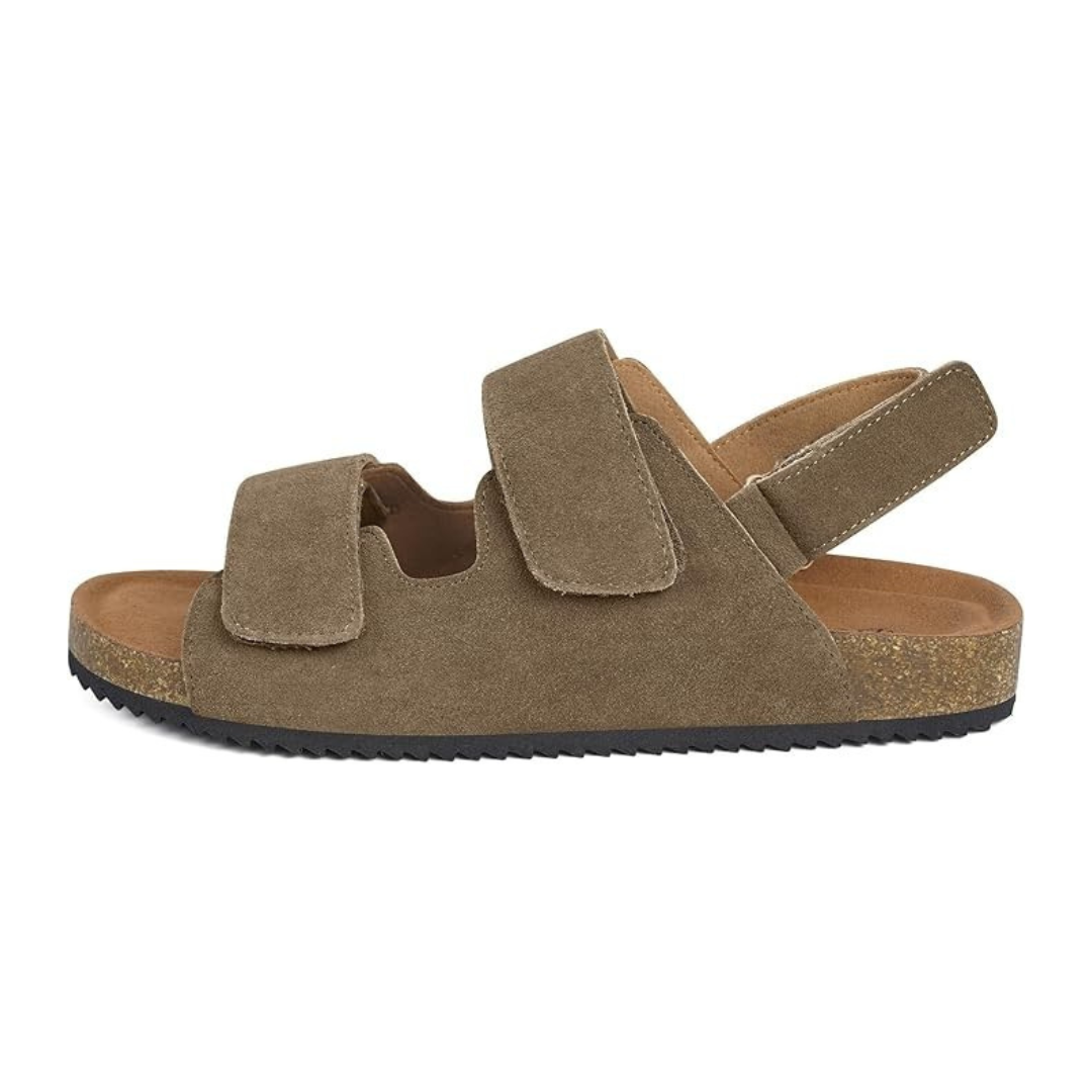 Sandalias Hombre UrbanWalk | Suela Antideslizante, Confort Diario y Cierre de Velcro – Color Verde Oliva