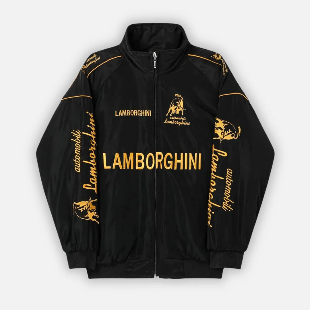 Chaqueta de carreras Lamborghini Vintage Racing – Unisex – Retro