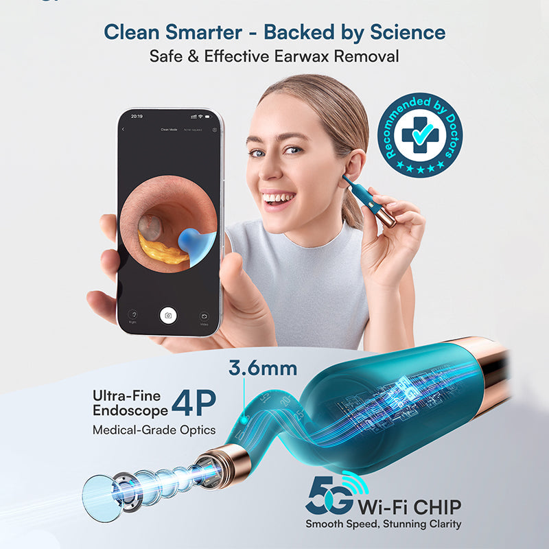 Herramienta para eliminar cerumen con cámara