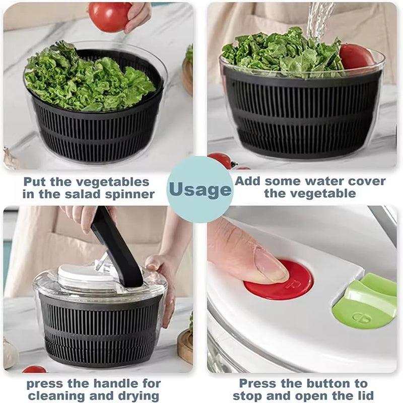 Centrífuga para ensalada fácil de usar con colador