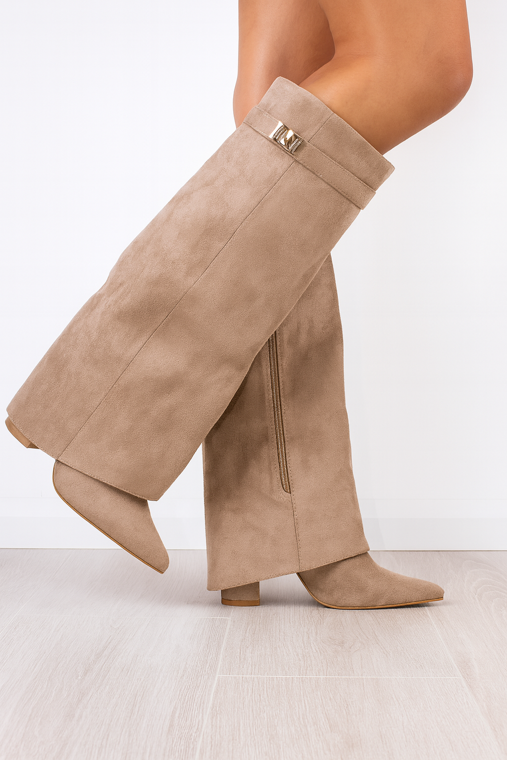 Botas Altas de Mujer en Piel Premium con Tacón Bloque