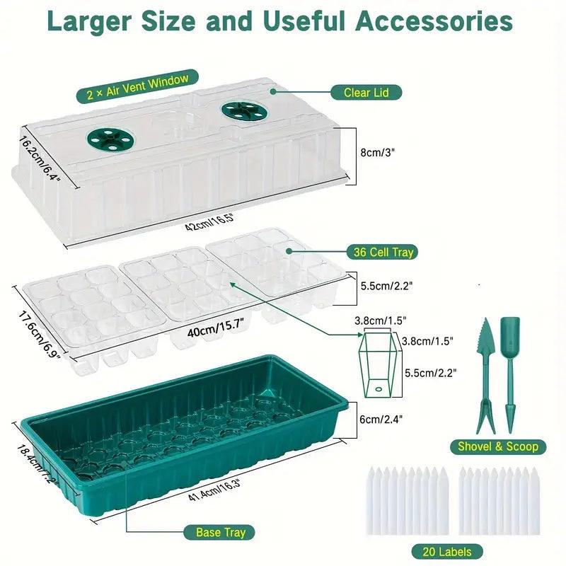 Kit de semillas con luz LED | Bandeja de cultivo para interior