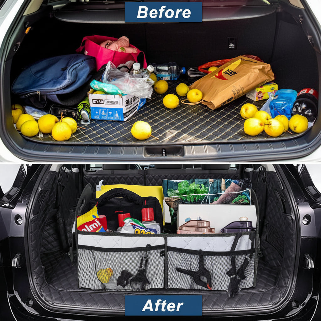 Organizador de maletero para coche plegable, impermeable, de gran capacidad