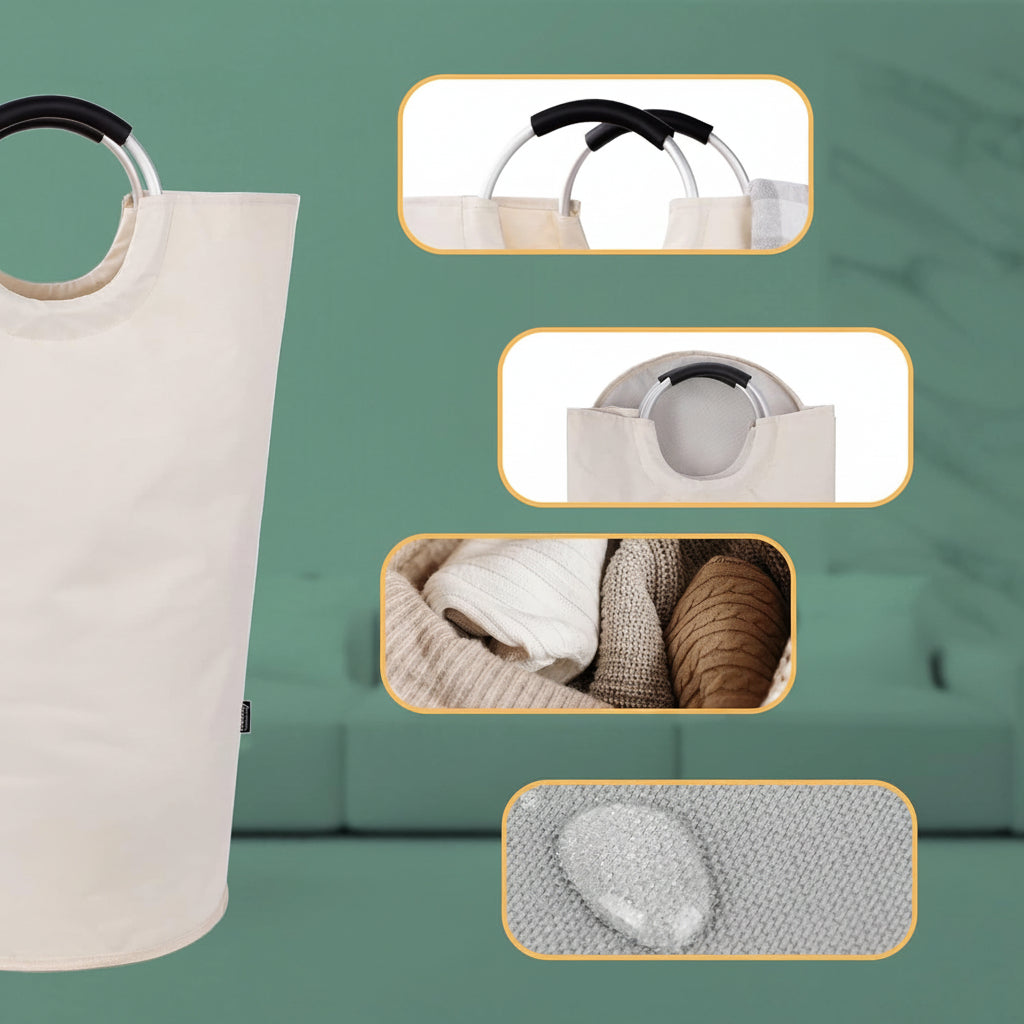 Cesto para ropa sucia grande plegable impermeable de tela