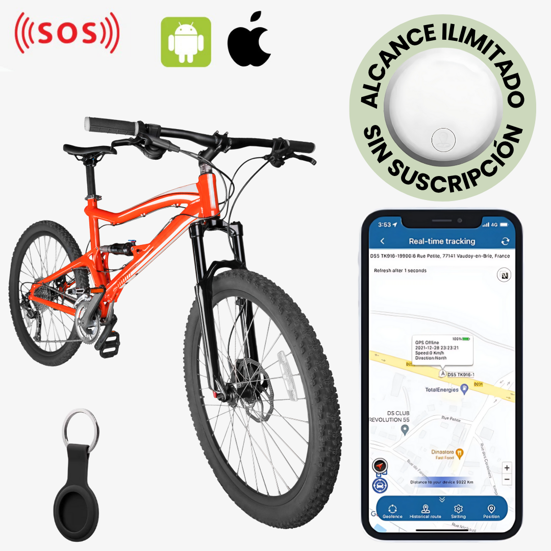 Rastreador GPS para Bicicleta Sin Suscripción – ANDROID / iOS