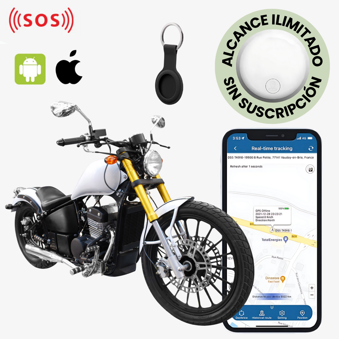 Rastreador GPS para Moto Sin Suscripción – iOS / ANDROID