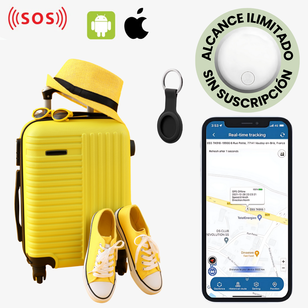 Rastreador GPS para Maletas Sin Suscripción – ANDROID / iOS