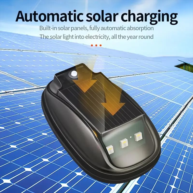 Luz estroboscópica RGB para techo de automóvil con energía solar