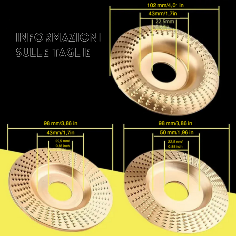 Discos para Amoladora Angular para Madera – Cortar, Dar Forma y Lijar (3 piezas)