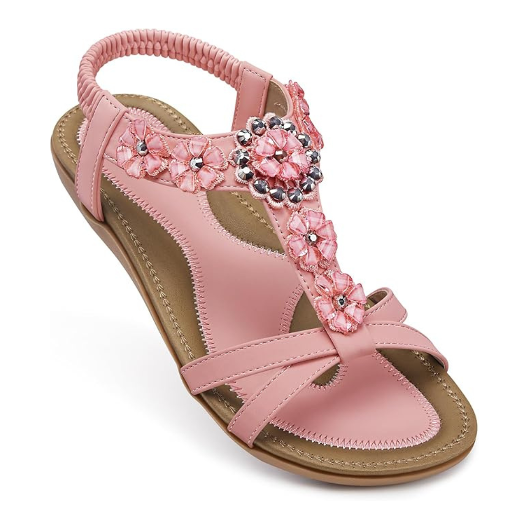 Sandalias Mujer SweetBloom | Estilo Veraniego, Comodidad Ligera y Ajuste Elástico – Color Rosa