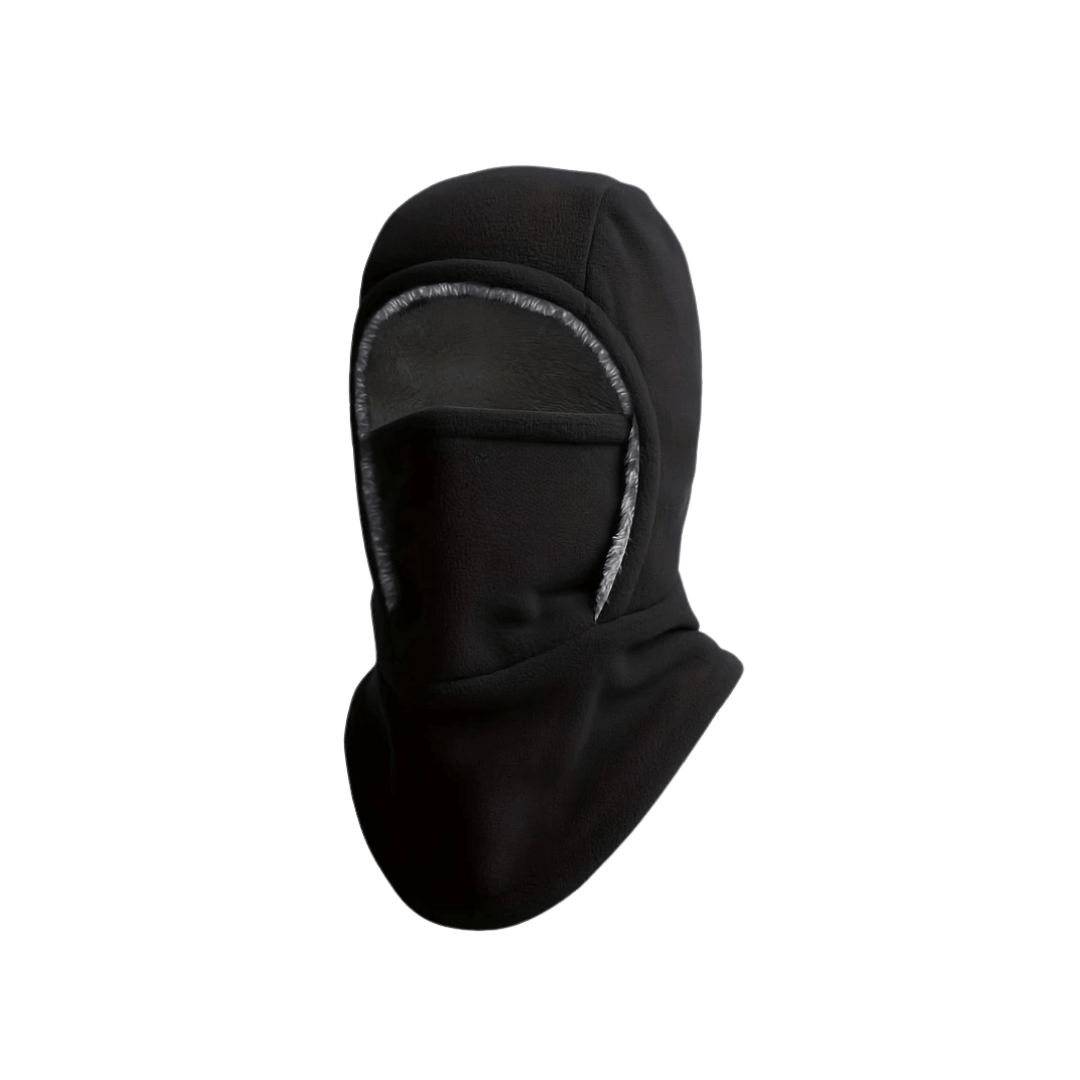 Pasamontañas 3 en 1 de invierno – gorro, bufanda y máscara de poliéster unisex — Negro