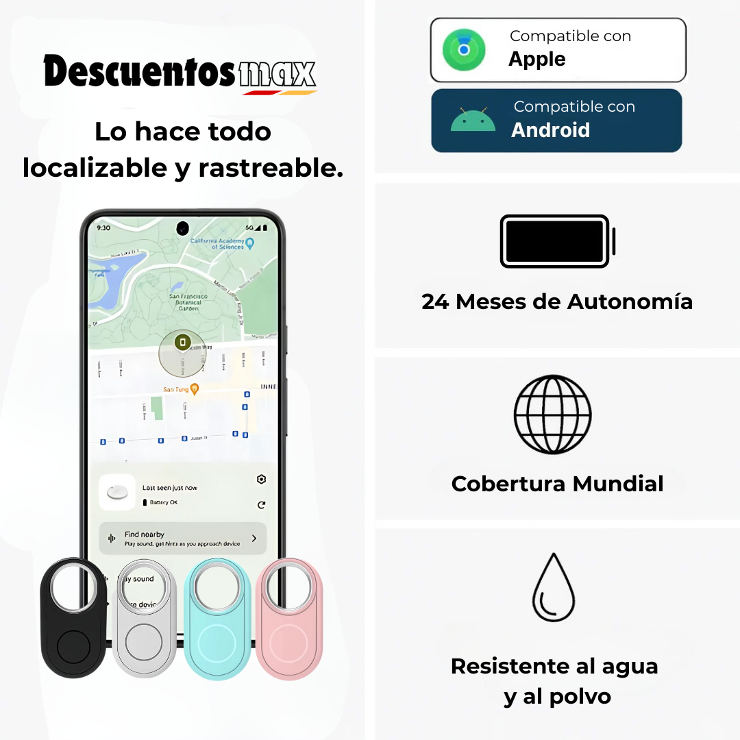 Localizador GPS para Niños sin Suscripción – Compatible con Iphone & Android