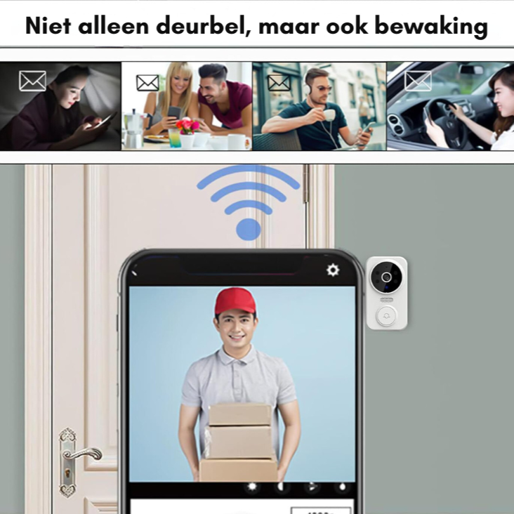 Timbres WiFi inteligentes con cámara y alarma - Seguridad HD