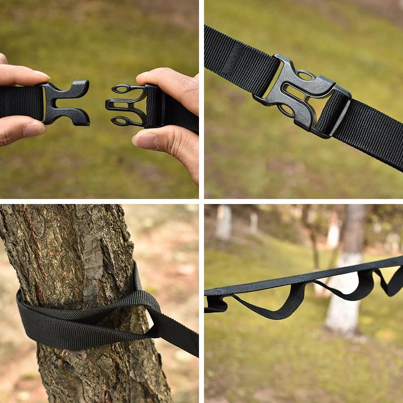 Cuerda colgante para camping | Sistema de sujeción para ropa y accesorios