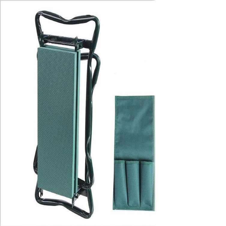 Taburete de jardín plegable con bolsa | Asiento y organizador de herramientas