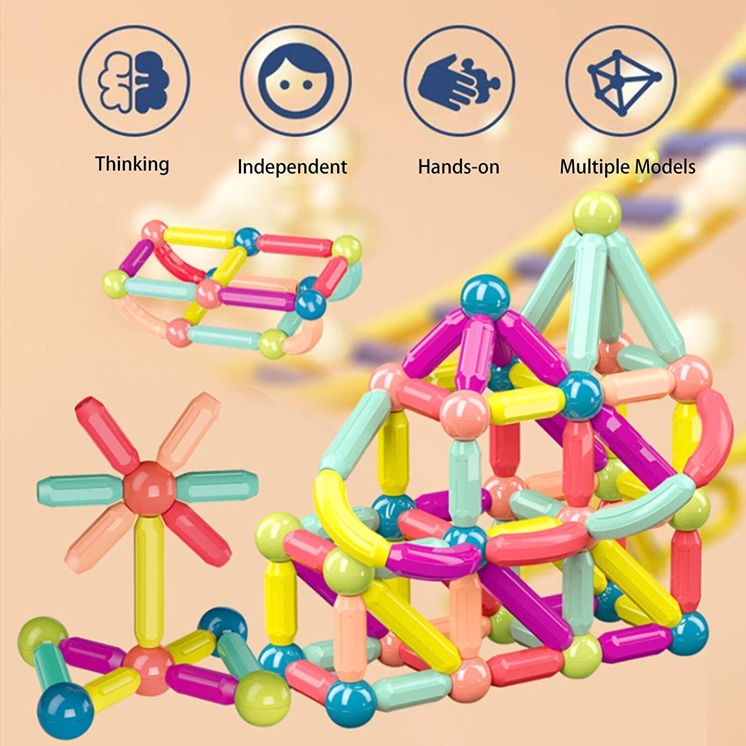 MagnaFun Blocks - Juguetes magnéticos para el juego creativo y educativo