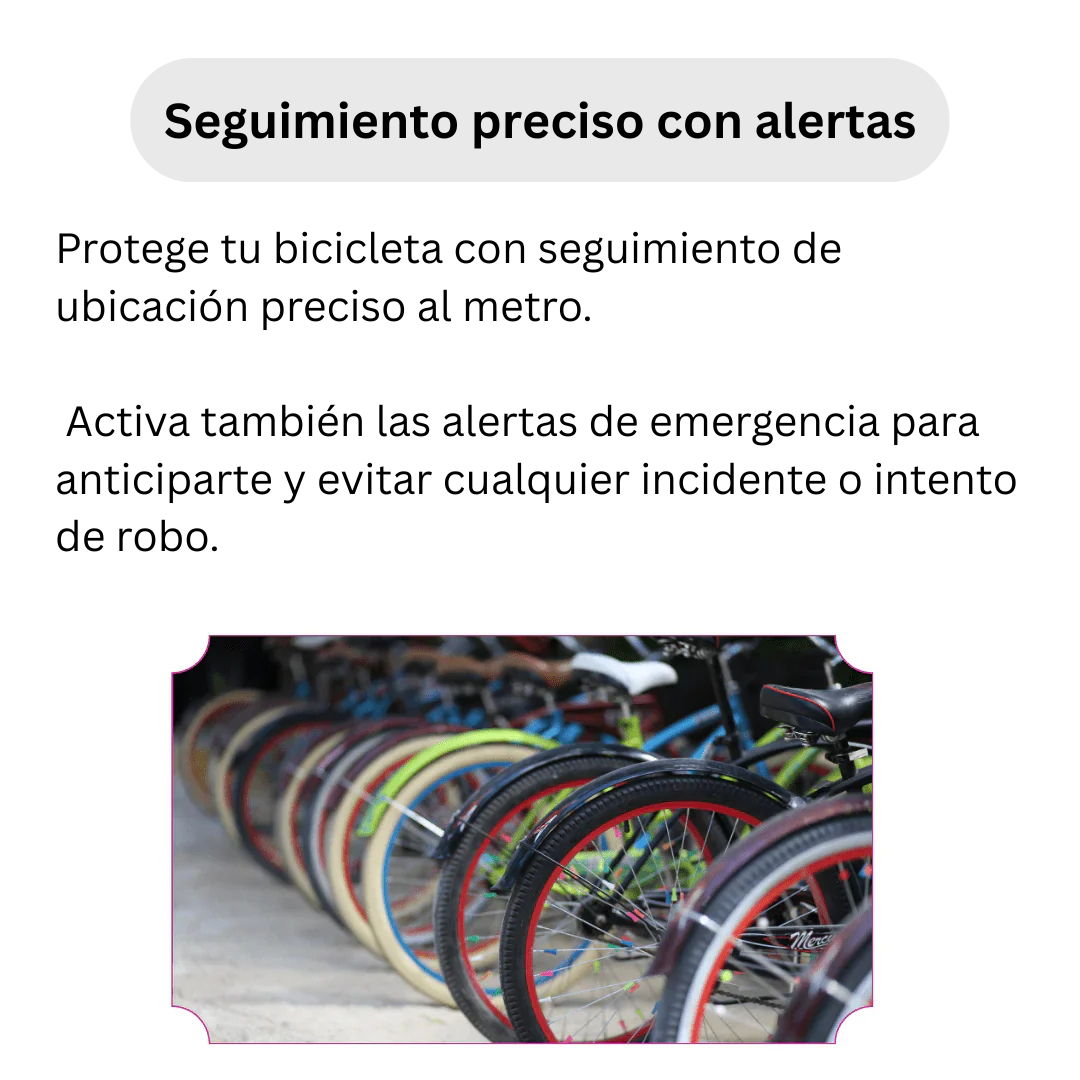Localizador GPS para Bicicleta en Tiempo Real – Sin Suscripción (Compatible solo con iOS: iPhone, iPad, Mac)