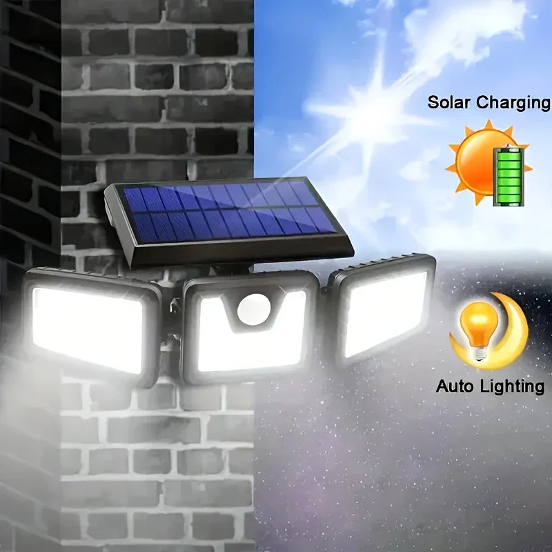 Foco LED solar con sensor de movimiento | Iluminación exterior