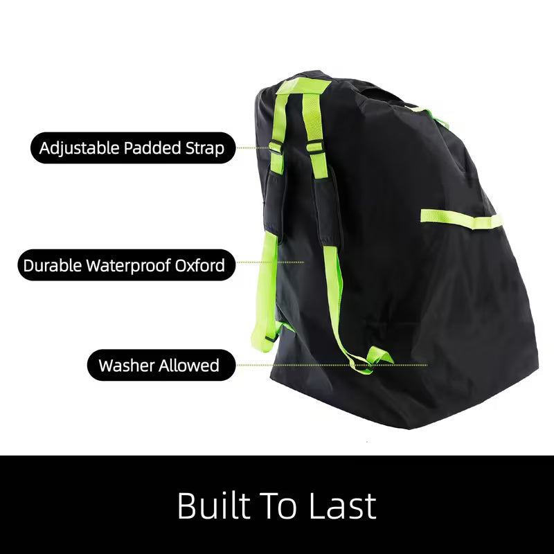 Mochila de viaje para silla de coche convertible | Protector de asiento para niños impermeable