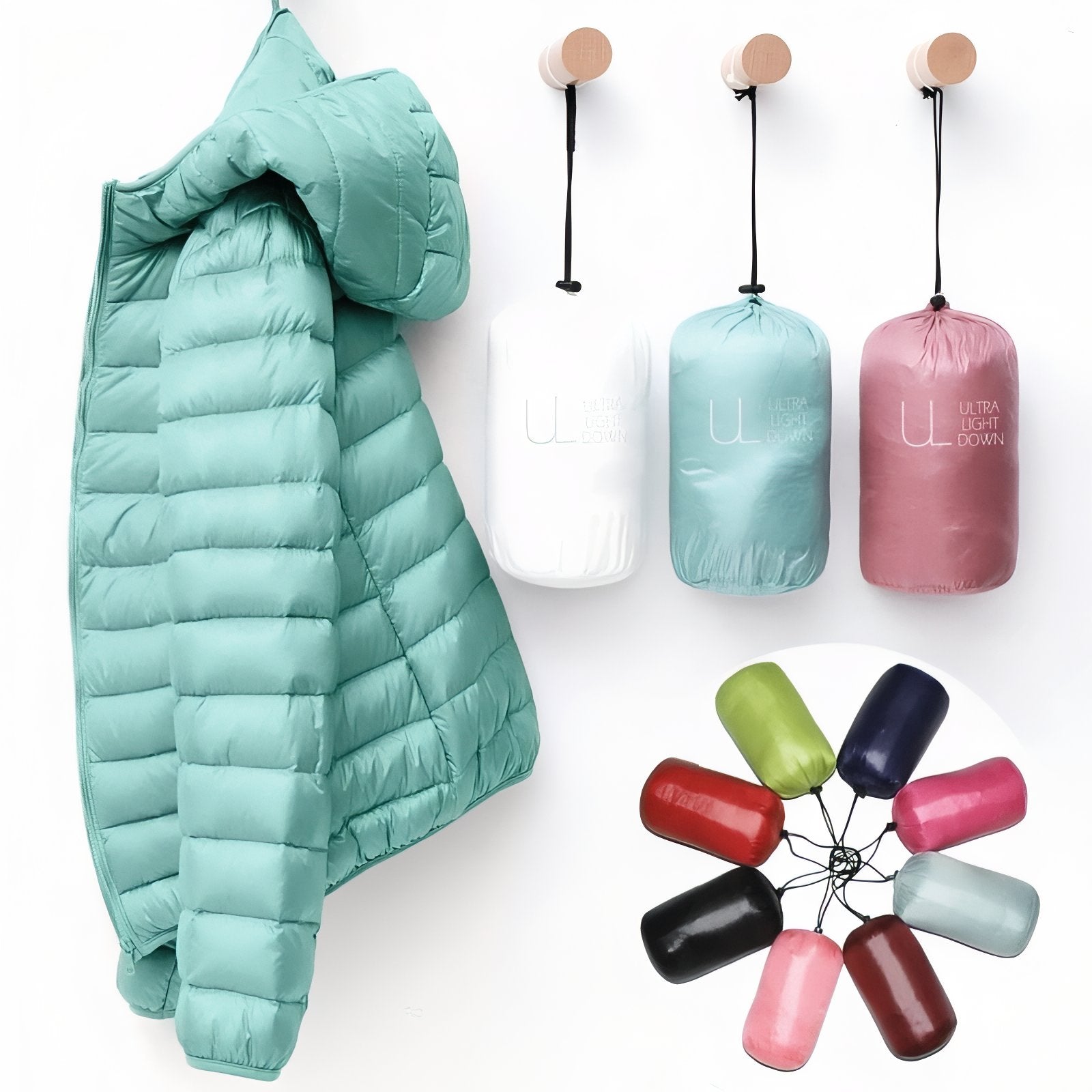 Chaqueta Acolchada de Senderismo Compresible para Mujer