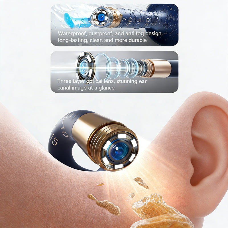 Herramienta para eliminar cerumen con cámara